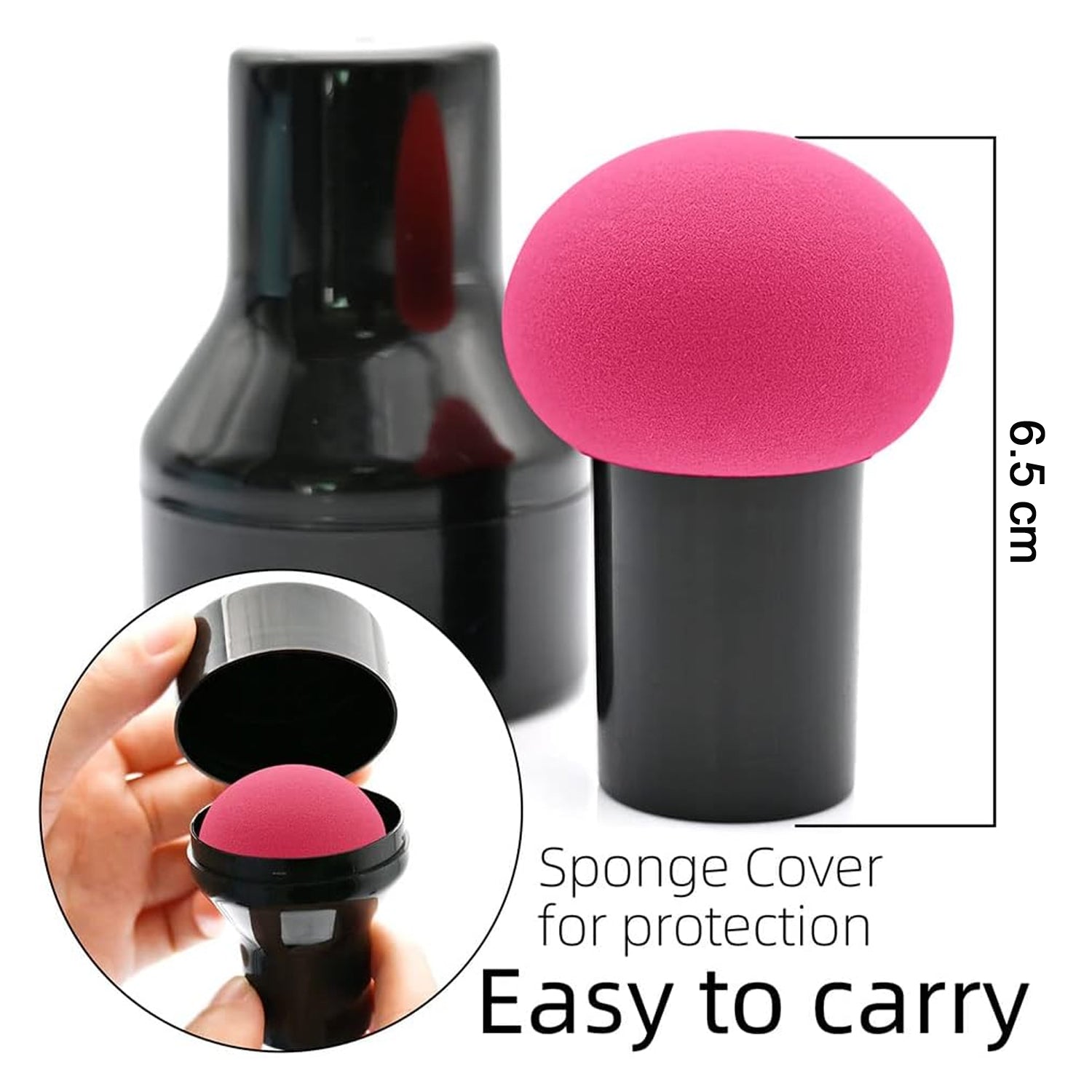 Professional Makeup Sponge Puff with Handle (1 Pc) Professional Makeup Sponge Puff with Handle (1 Pc)